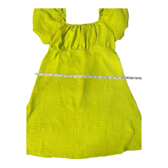 Derek Heart Summer Neon Lime Green Mini Dress - Picture 7 of 11